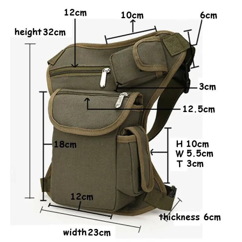 Tactical Shoulder Waist Fanny Pack Pouch Bum Bag Camping Hiking Outdoor