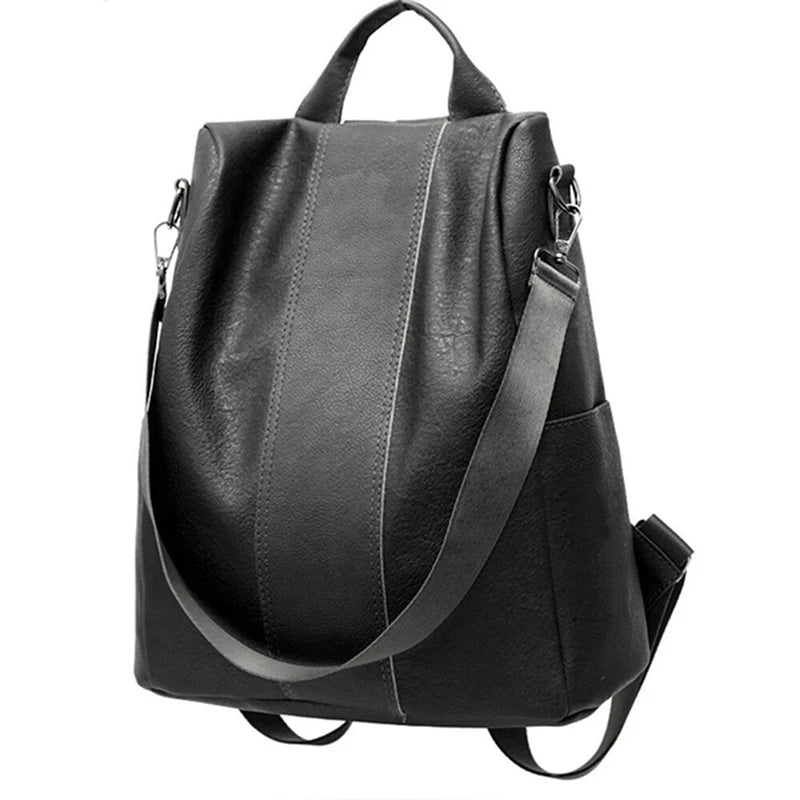 Retro Small PU Leather Backpack for Teenage Girls