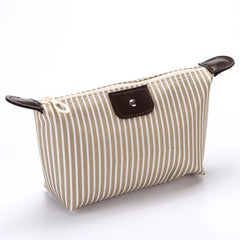 Striped Cosmetic Storage Box Travel Ladies Waterproof Storage Bag