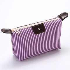 Striped Cosmetic Storage Box Travel Ladies Waterproof Storage Bag