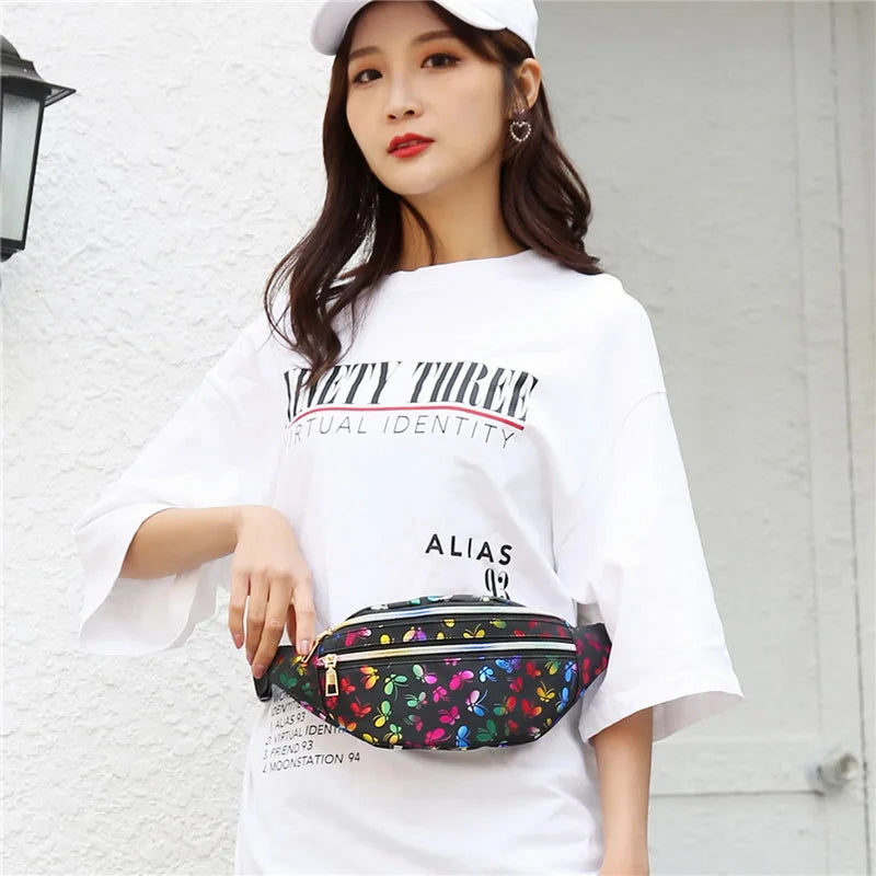 Colorful Waist Bag Women Fanny Pack Travel Kids Bum Bag Mobile Phone Pouch