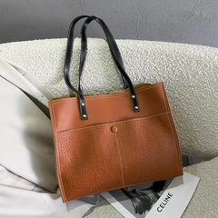 Retro Crocodile Pattern Large Tote Bag Women Shoulder PU Leather Purses
