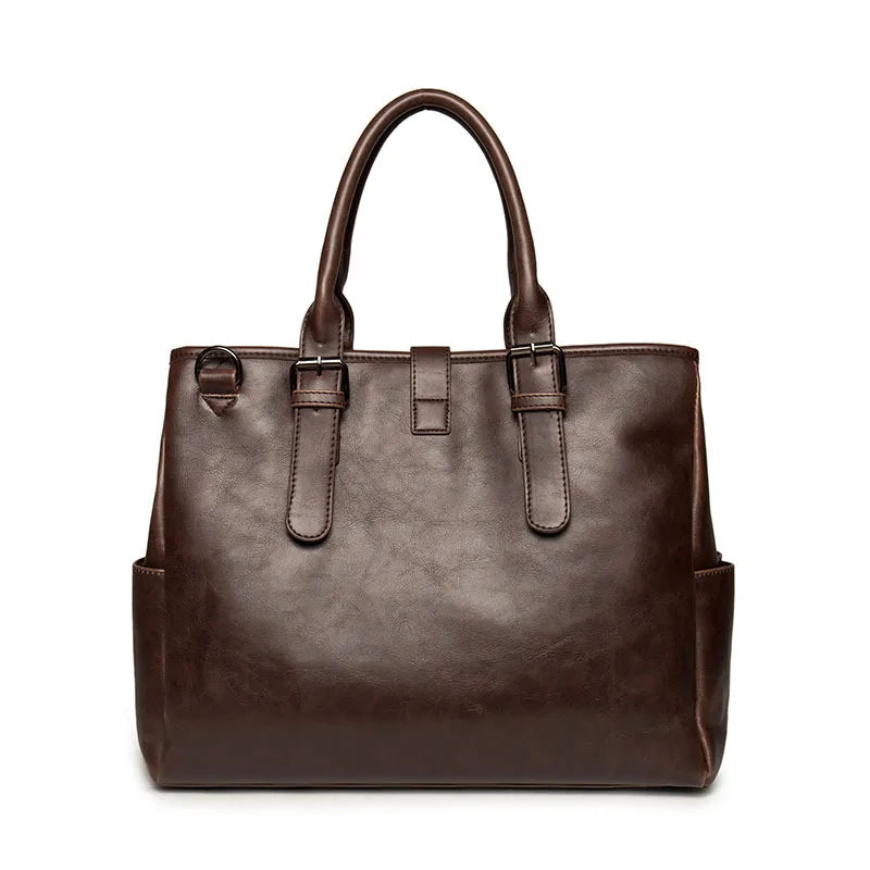 Retro Large-Capacity Briefcase Messenger Men's Bag