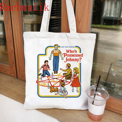 Satan Shopping Bag Graphic Tote Harajuku Shopper Bag Women