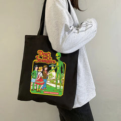 Satan Shopping Bag Graphic Tote Harajuku Shopper Bag Women