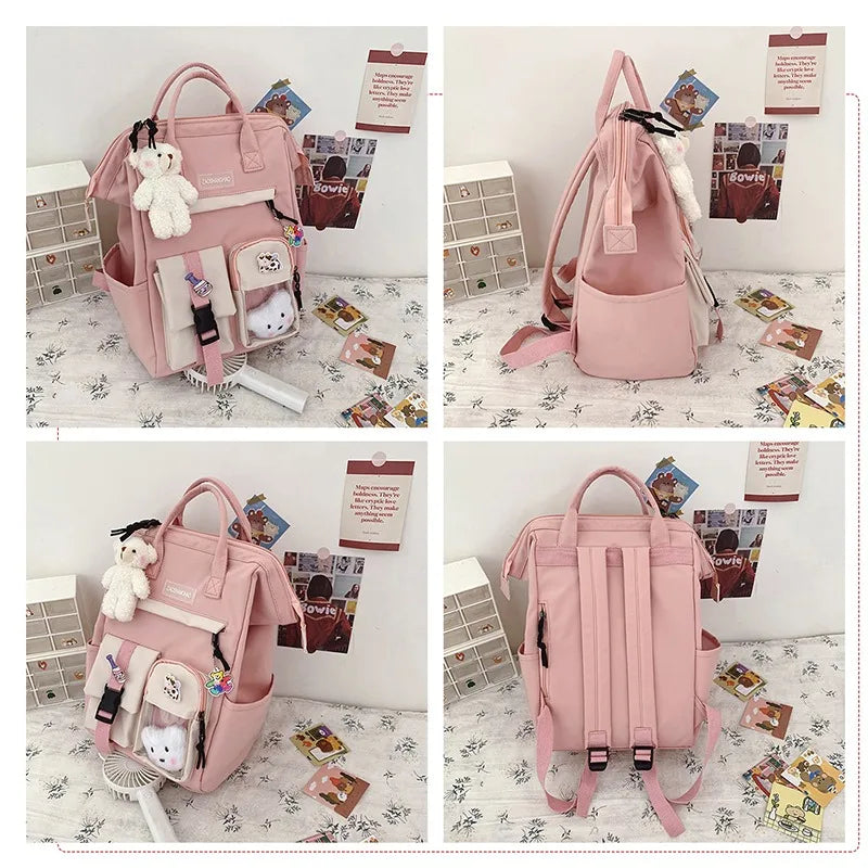 Multifunctional School Bag Backpack for Women Teenage Girl