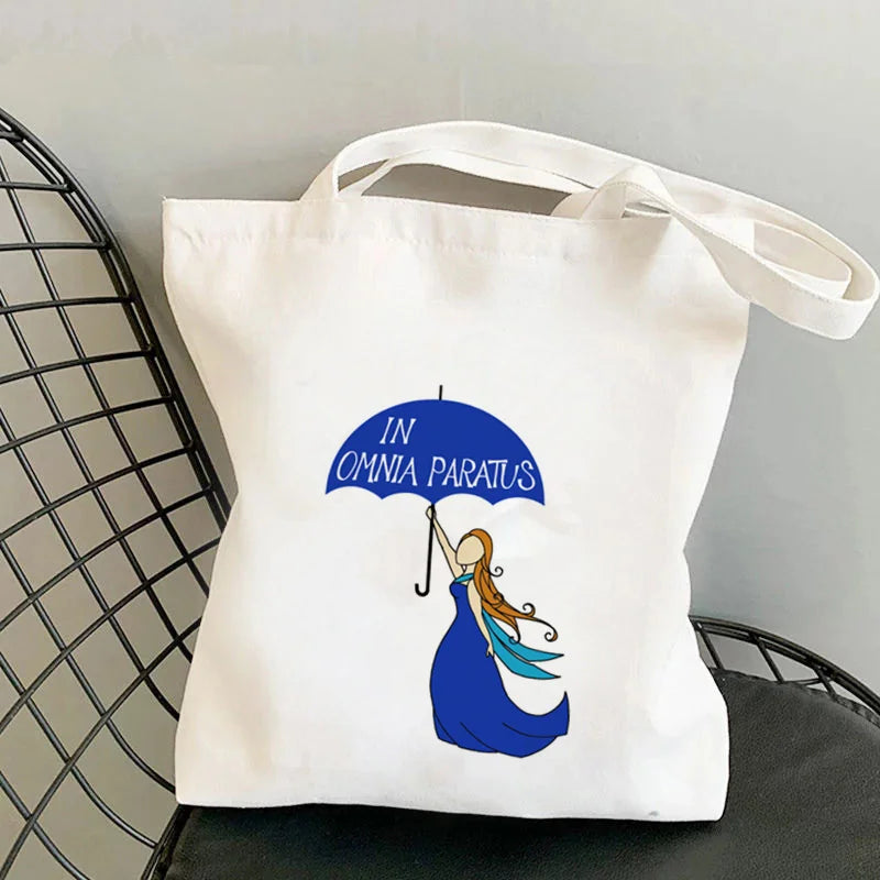 Luke's Printed Tote Bag Harajuku Shopper Handbag Canvas Shoulder Bag