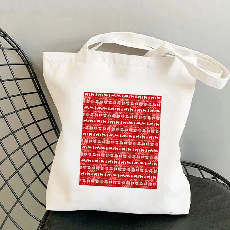 Border Collie Printed Tote Bag Harajuku Shopper Handbag