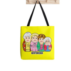 Golden Girls Pattern Tote Bag Harajuku Shopper Handbag Lady Canvas Bag
