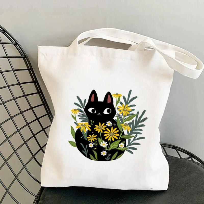 Cartoons BEES Printed Tote Bag Harajuku Shopper Handbag Canvas Bag