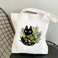 Cartoons BEES Printed Tote Bag Harajuku Shopper Handbag Canvas Bag