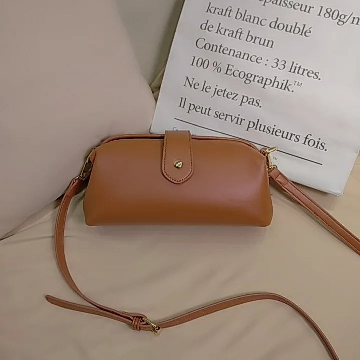 Solid Women PU Leather Crossbody Bags Female Daily Bag Purses