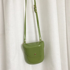 Spring PVC Handbags Women Shoulder Strap Bag For Female Glossy Hasp Phone Bag