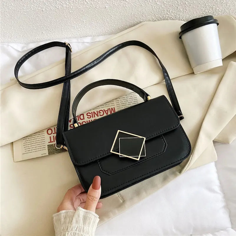 Spring Soft Leather Crossbody Bag Square Small Purse