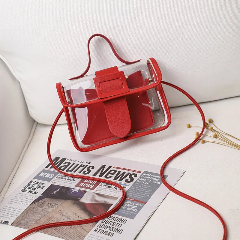 Women's Square PVC Shoulder Bag Sweet Lady Bag