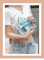 Women's Square PVC Shoulder Bag Sweet Lady Bag