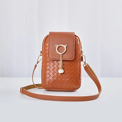 Woven Pearl Tassel Shoulder Bag for Women with Cover Style