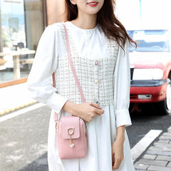 Woven Pearl Tassel Shoulder Bag for Women with Cover Style
