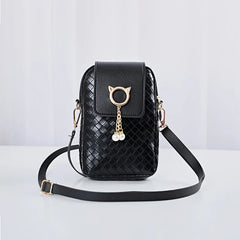 Woven Pearl Tassel Shoulder Bag for Women with Cover Style