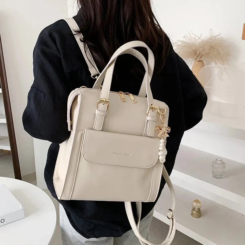 Spring Women Backpack Female Soft Leather School Bags For Teenage Girl