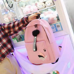 Street Canvas Backpack Solid Spring Large Capacity Travel Backpack