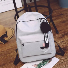 Street Canvas Backpack Solid Spring Large Capacity Travel Backpack