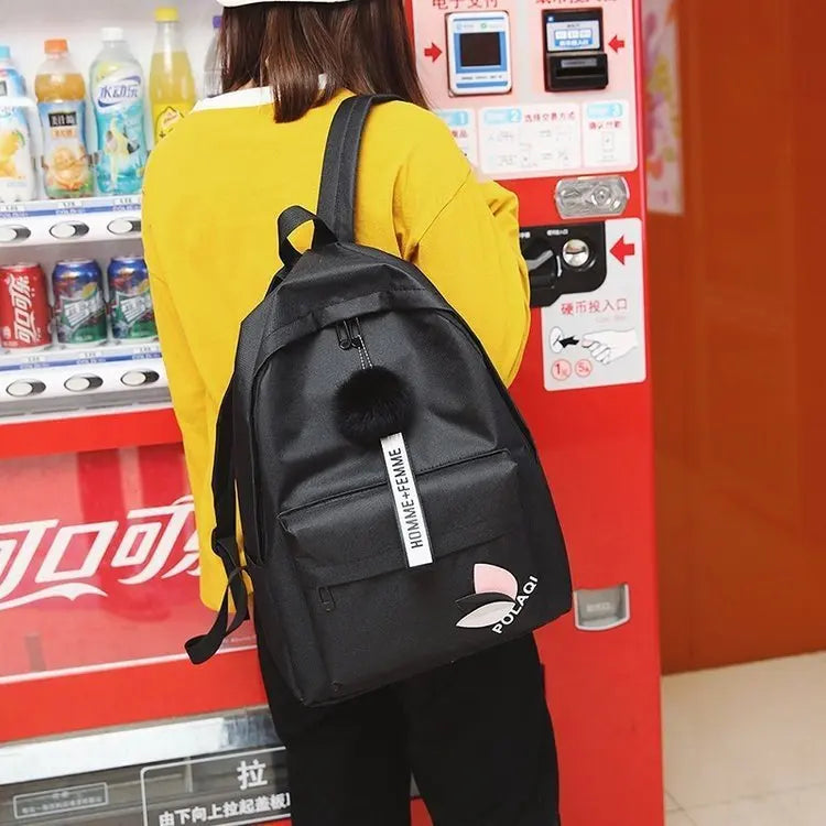 Street Canvas Backpack Solid Spring Large Capacity Travel Backpack