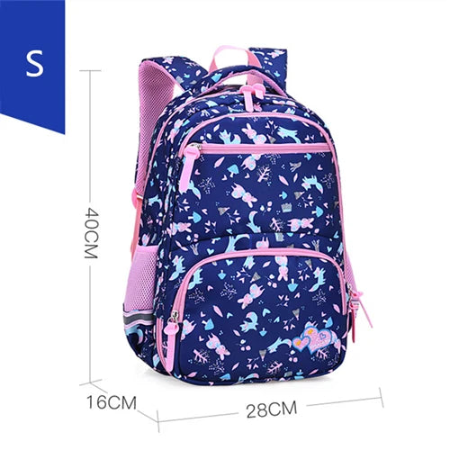 Flower Cartoon School Bags for Girls Orthopedics Backpack