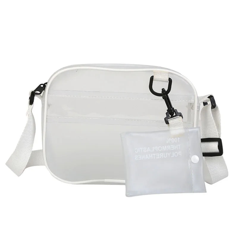 Transparent PVC Jelly Bag Shoulder Handbag
