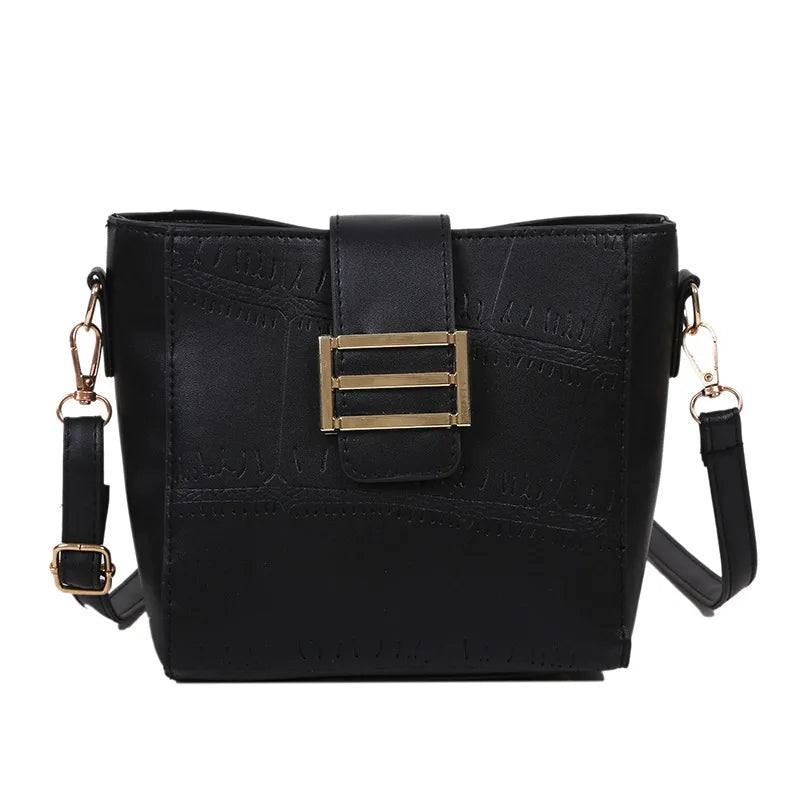 Summer Women's Bucket Bag Solid Shoulder Bag Ladies Handbag Diagonal