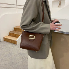 Summer Women's Bucket Bag Solid Shoulder Bag Ladies Handbag Diagonal