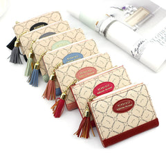 Tassel Women Wallet Small Leather Zipper Purse Portefeuille Female Clutch