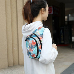 Techwear Print Oxford Crossbody Bags Waist Belt Phone Banana Sling Bag