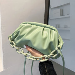 Women Hobo Bags PU Leather Plush Shoulder Crossbody Messenger Bag Chain Handbag