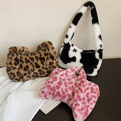 Wild Cow Print Underarm Bag for Women