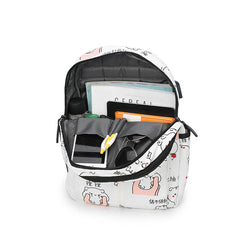 USB Charging Canvas Backpack 3 Pcs/set Women School Backpacks Schoolbag