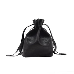 Vintage Soft PU Leather Bucket Crossbody Bag for Women Handbag Clutch
