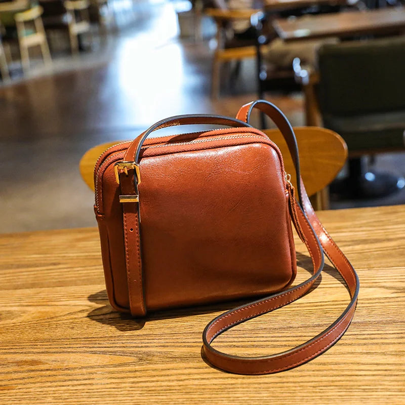 Vintage Style Shoulder Bag Square Crossbody Bags For Women