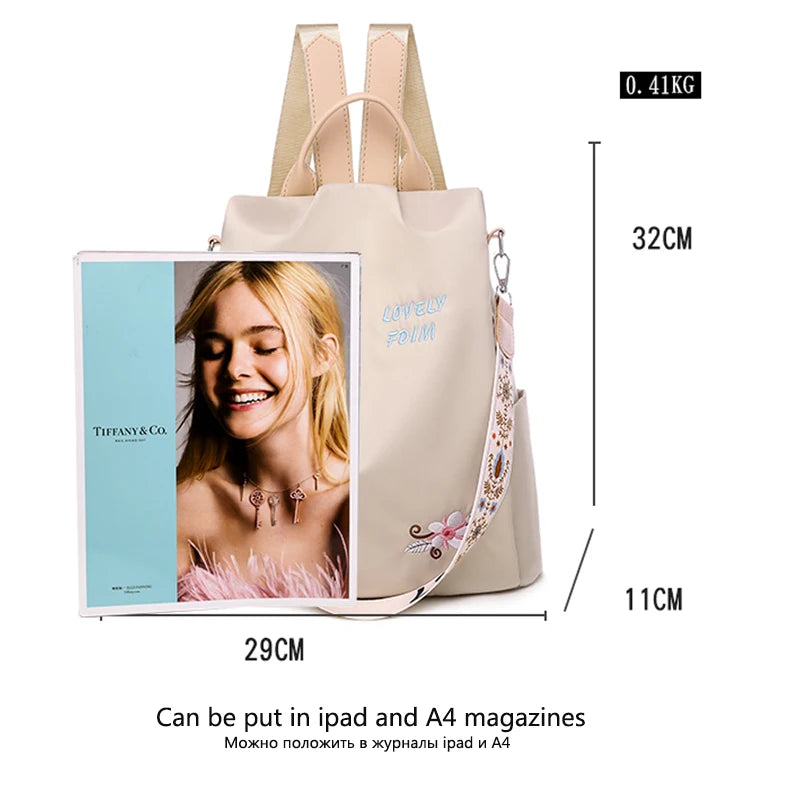Waterproof Anti-theft School Backpack Women
