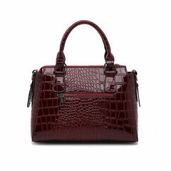 Crocodile Pattern Shoulder Bag Large Capacity Tote