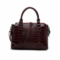 Crocodile Pattern Shoulder Bag Large Capacity Tote