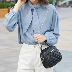 Winter PU Handbags Wild Rhombus Women's Shoulder Bag Girls Messenger Bag