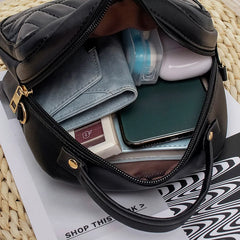 Winter PU Handbags Wild Rhombus Women's Shoulder Bag Girls Messenger Bag
