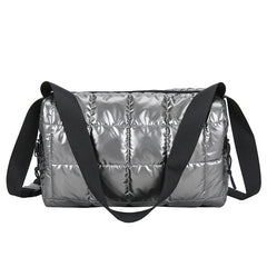 Winter Space Cotton Shoulder Bags For Women Wide Shoulder Strap Ladies Handbags
