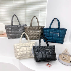 Winter Warm Space Cotton Casual Tote Bag High Capacity Women's Bag