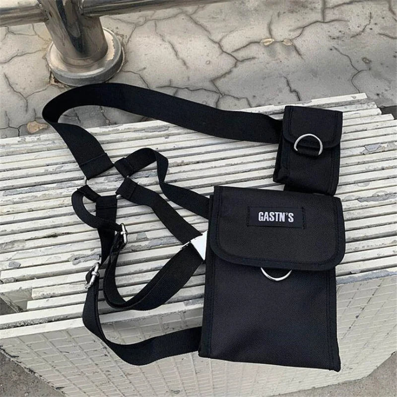 One Shoulder Bandage Waist Bag Hip Hop Tactical Crossbody Chest Bags