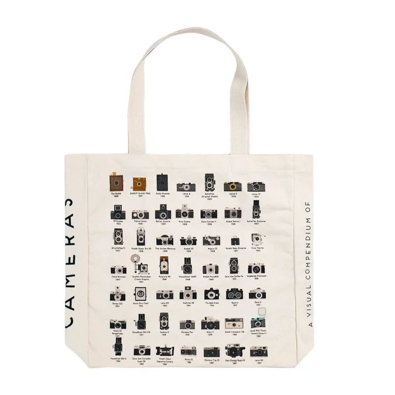 Canvas Shoulder Shopper Bags Camera Shoes Printing Purses Handbag Tote
