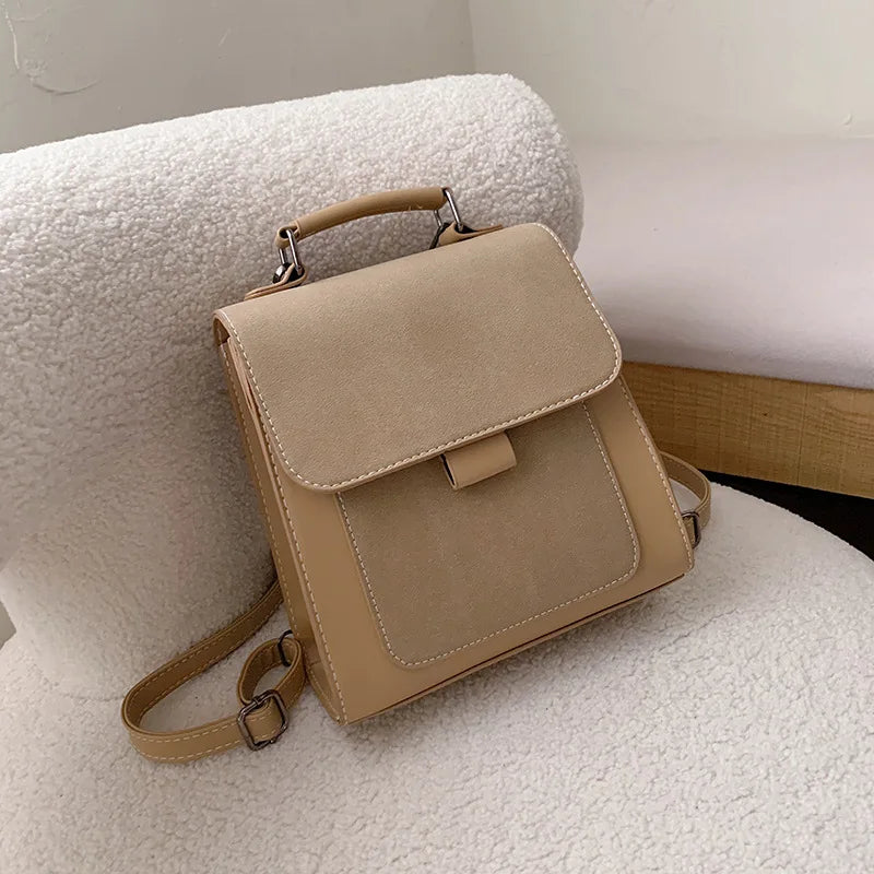 Women Backpack Female High Leather School Bags Teenage Girls Rucksack