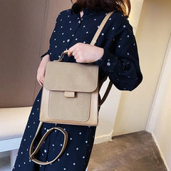 Women Backpack Female High Leather School Bags Teenage Girls Rucksack