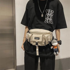 Women Functional Techwear Crossbody Bags Men Street Casual Sport Waist Bag